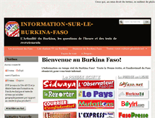 Tablet Screenshot of information-sur-le-burkina-faso.com